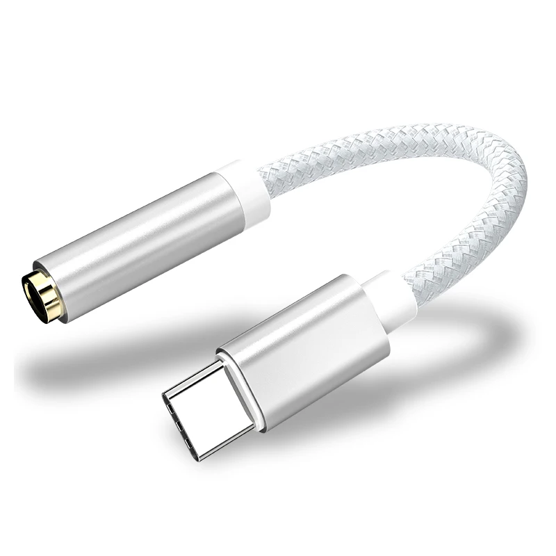 IHaitun быстрая зарядка переходник usb type c для наушников переходник type c на 3.5 mm jac адаптер usb гарнитуры разветвитель для samsung S9 Oneplus 6t смартфона аудио USBC концентратор разъем - Цвет: Серебристый