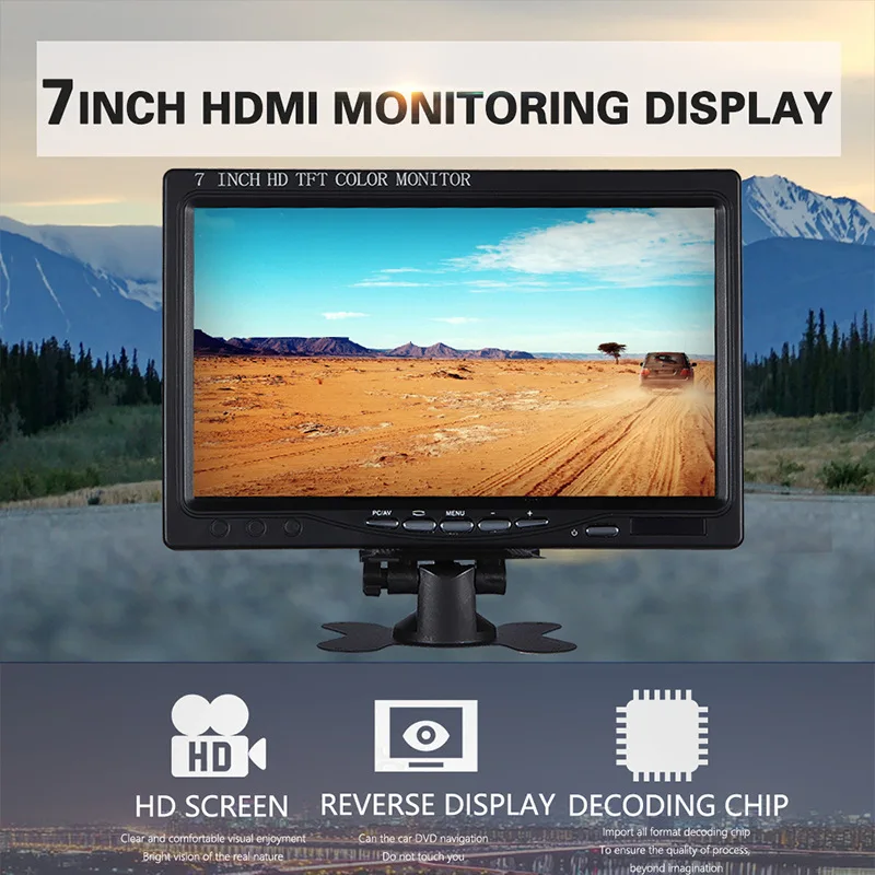 7 дюймов HD монитор 1024X600 HDMI Интерфейс на тонкопленочных транзисторах на тонкоплёночных транзисторах ЖК-дисплей для szdaloshd 3D 360 объемный вид Системы