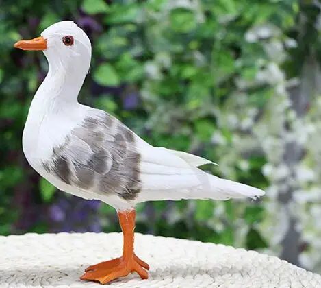 

21x20cm Sea gull bird model toy Seagull model toy polyethylene & furs handicraft,decoration gift, baby toy