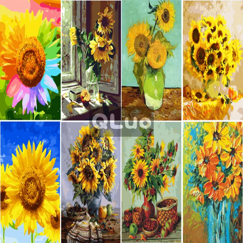 DIY Oil Painting Paint by Number Kit Canvas Painting Hand Colouring