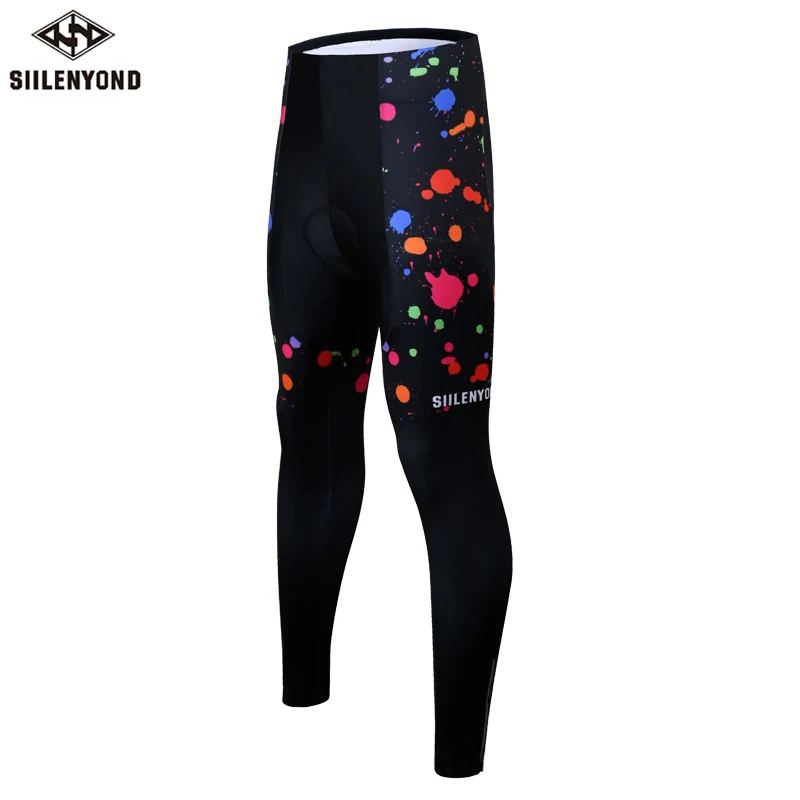 Siilenyond женские зимние сохраняющие тепло велосипедные брюки термобелье флис MTB велосипед велосипедные брюки с Coolmax 3D гелевой подкладкой - Цвет: Cycling pant