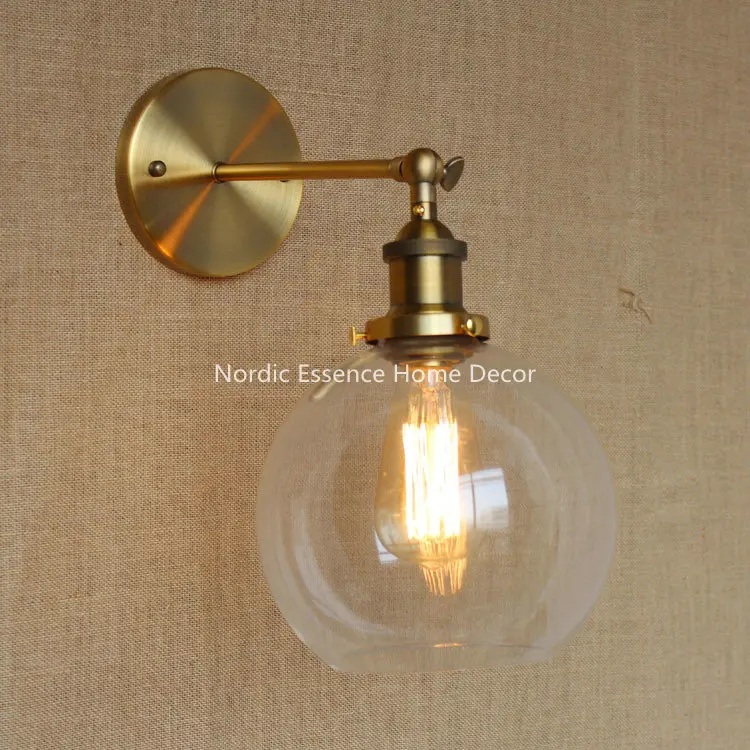 FREE SHIPPING!Nordic Finland EU retro American country loft style copper wall lamp Bar Restaurant Cafe Hotel creative decoration