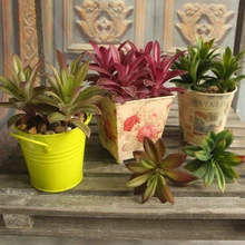 2018 Artificial Plants Garden Succulent Pant Grass Leaf Desert Landscape Fake Flower Home Garden Decor Wedding
