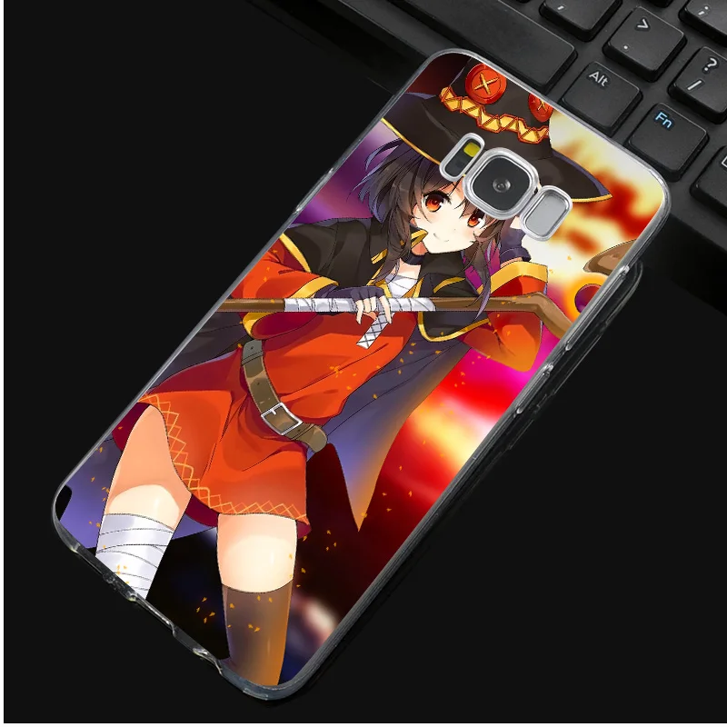 DREAMFOX N142 Megumin Мягкий ТПУ силиконовый чехол для samsung Galaxy Note S 3 4 5 6 7 8 9 Edge Plus Grand Prime |