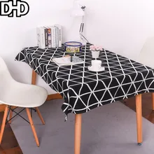 DHD Nordic Style Christmas Tablecloth European Table Cover Multi Functional Cotton Linen Dinner Table Cloth for Home Decoration