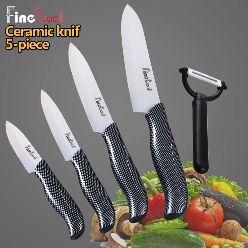 

Kitchen Knives Cook Set Ceramic Knives Black grid handle 3 4 5 6 inch Zirconia Ceramic White Blade Paring Fruit Vege Chef Knife