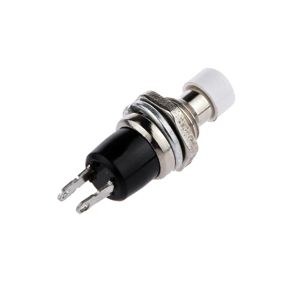 Mini Momentary Push Button Switches Push on Release off Pack of 10 White