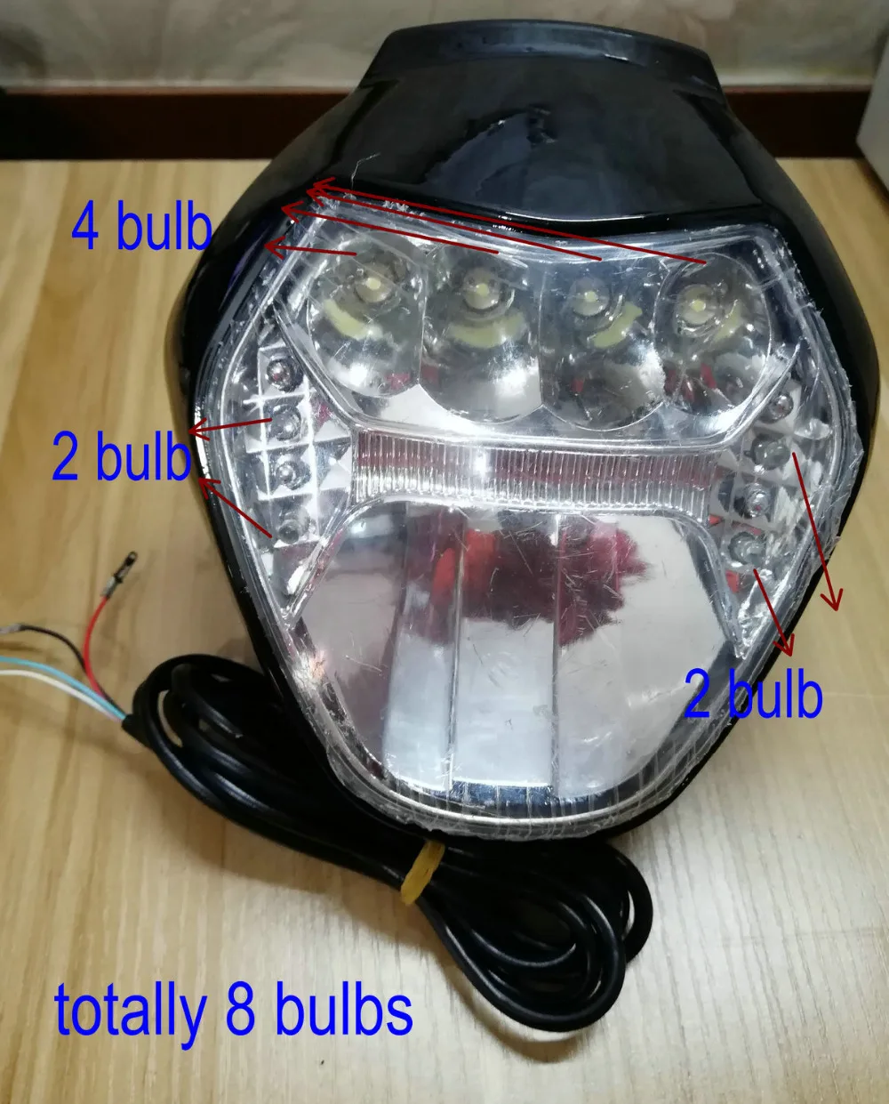 

frontlight with display for big power electric scooter motorcycle lamp with battery level/speed/light indicator with bluetooth