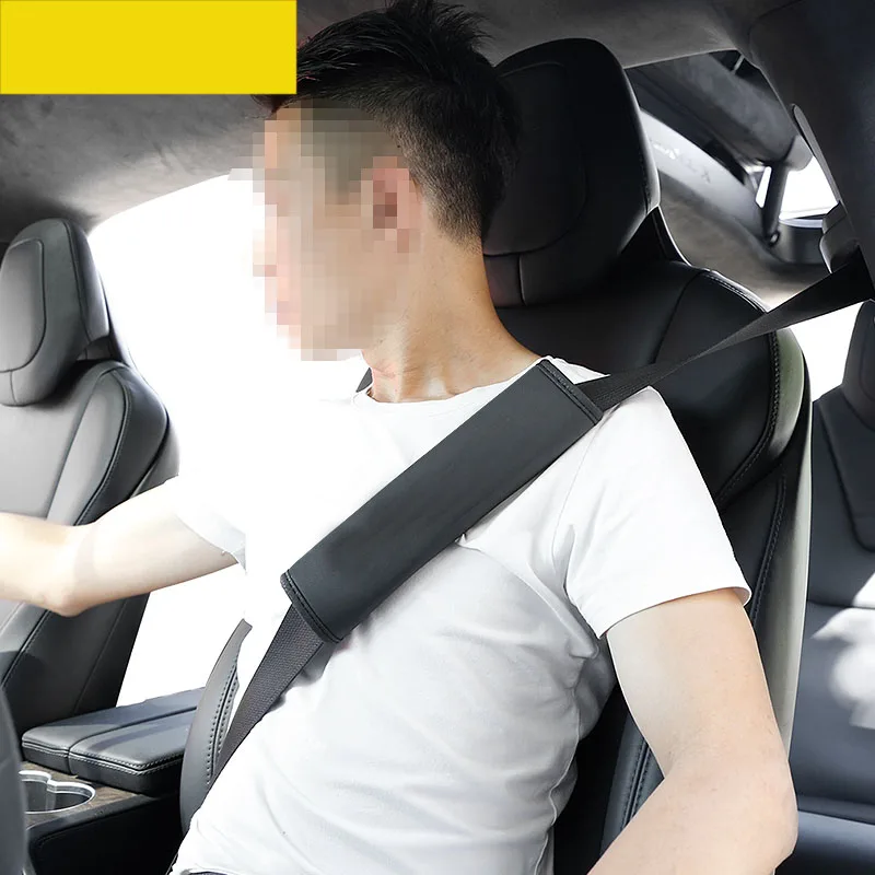 

lsrtw2017 carbon fiber car seat belt Shoulderpad for tesla model s 2015 2016 2017 2018 2019 75d 100d 90d 60d 80d