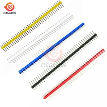 10 шт. 40 Pin 1x40 Однорядный Штекерный соединитель 2,54 мм Разъемный штыревой соединитель Светодиодная лента для Arduino печатной платы DIY пайка