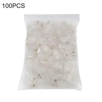 

100Pcs 8P8C RJ45 Plug Adapters Crystal Cable Head Network Modular Connectors 2019NEW