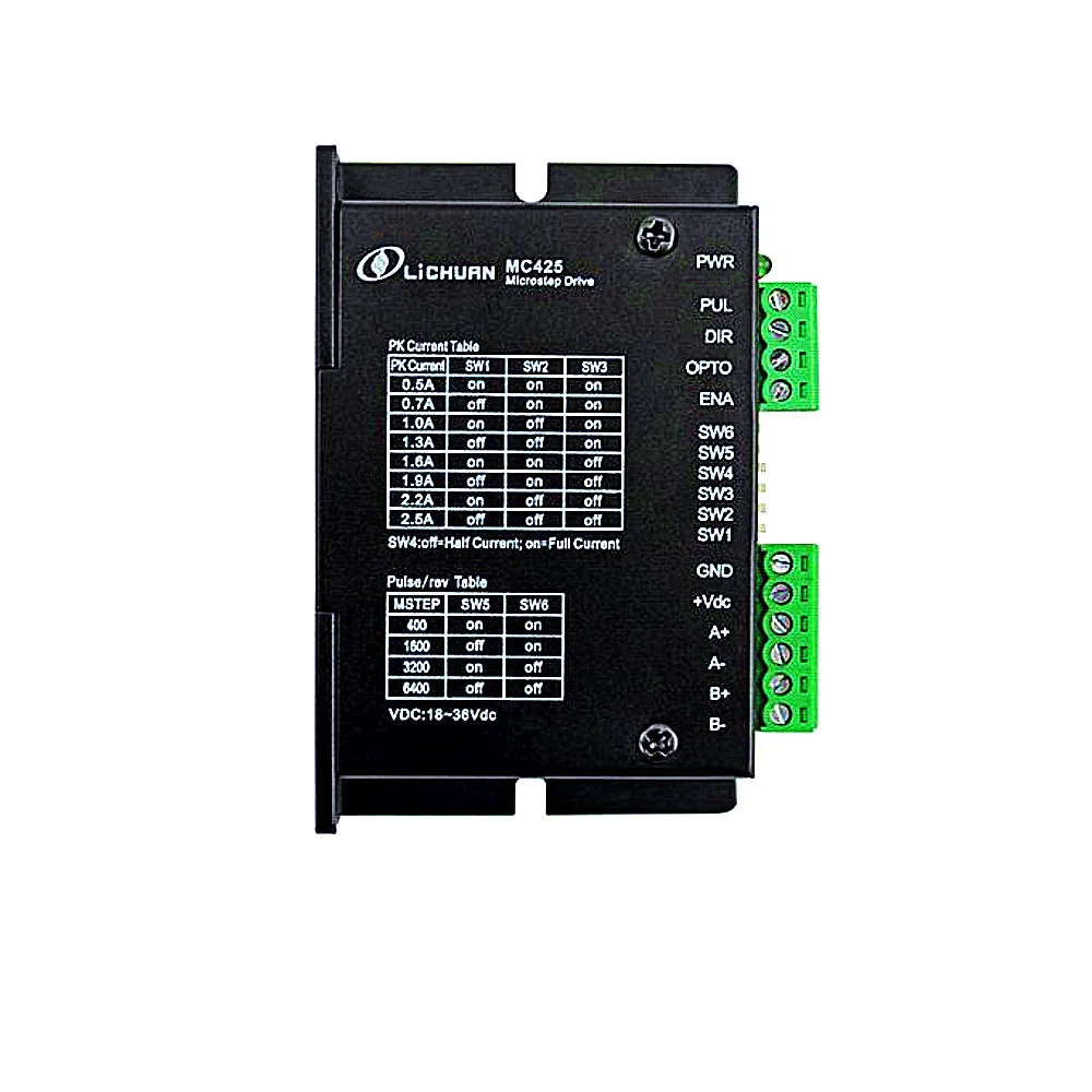 2 phase 35/39/42 stepper motor driver MC425 low noise CNC cutting machine drive DC 18V-36V Encoder driver Digital stepper drive 2 phase 35/39/42 stepper motor driver MC425 low noise CNC cutting machine drive DC 18V-36V Encoder driver Digital stepper drive