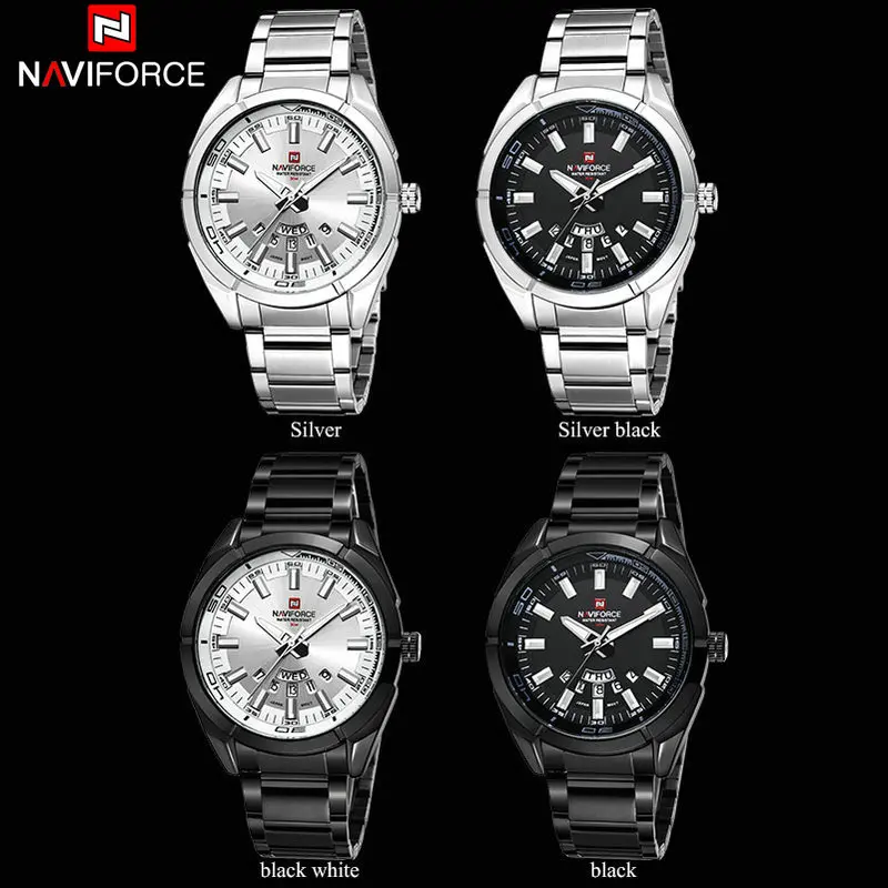 NAVIFORCE Топ бренд кварцевые наручные часы для мужчин Дата часы спортивные часы Relogio Masculino jam tangan анти air pria