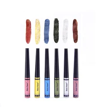 1 шт. водостойкая Liqiuid подводка для глаз Мерцающая 6 цветов блестящая жидкая подводка для глаз Maquiagem тонкая стойкая водостойкая