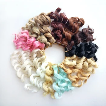 Msiredoll bjd wig Accessories 1piece 15*100CM doll hair for 1/3 1/4 1/6 1/12  Curly doll hair bjd wig diy Free shipping 1