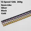 YBN / SUMC Bike Chain 8S 9S 10S 11S 12 Speed MTB Road Bicycle Chains , Neon-Like , Colorful , Black , Gold , 114 / 120 / 126L ► Photo 2/4