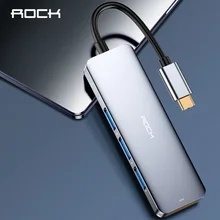 ROCK 4 в 1 станция dex для samsung S10 S9 Plus dex кабель usb type-C к HDMI 3 USB 3,0 адаптер портов для huawei mate 20 P30 Pro