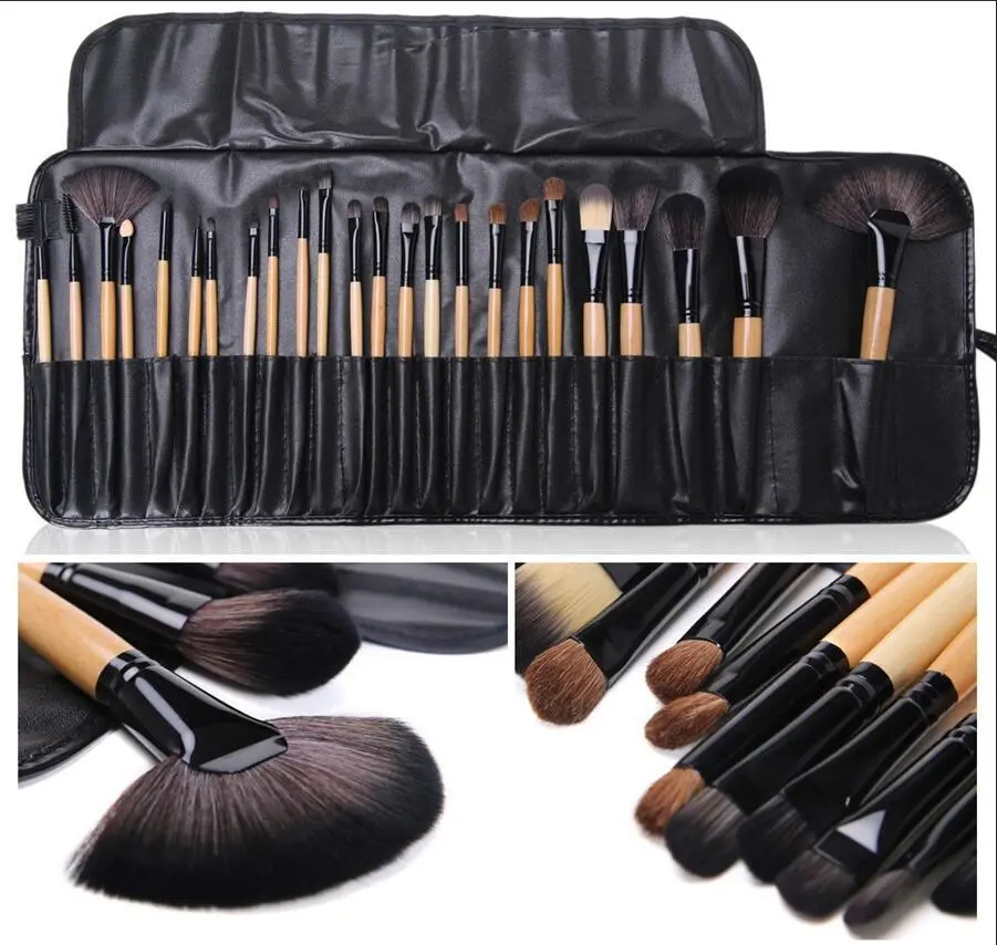 10 Sets/lot 24Pcs Soft Professional Makeup Brushes Foundation Makeup