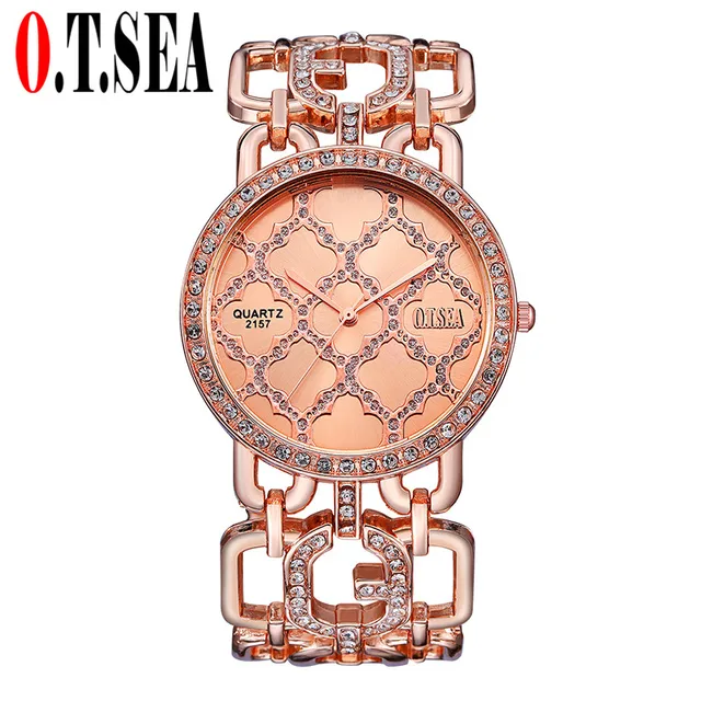 Luxury O.T.SEA Brand Net Bracelet Watches Women Ladies Crystal Dress Quartz Wris Luxury O.T.SEA Brand Net Bracelet Watches Women Ladies Crystal Dress Quartz Wris