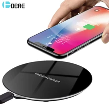 DCAE Qi Беспроводное зарядное устройство для iPhone X 8 Plus XS Max XR Беспроводная зарядная панель для Samsung Galaxy S8 S9 S10 Note 9 8 USB зарядное устройство