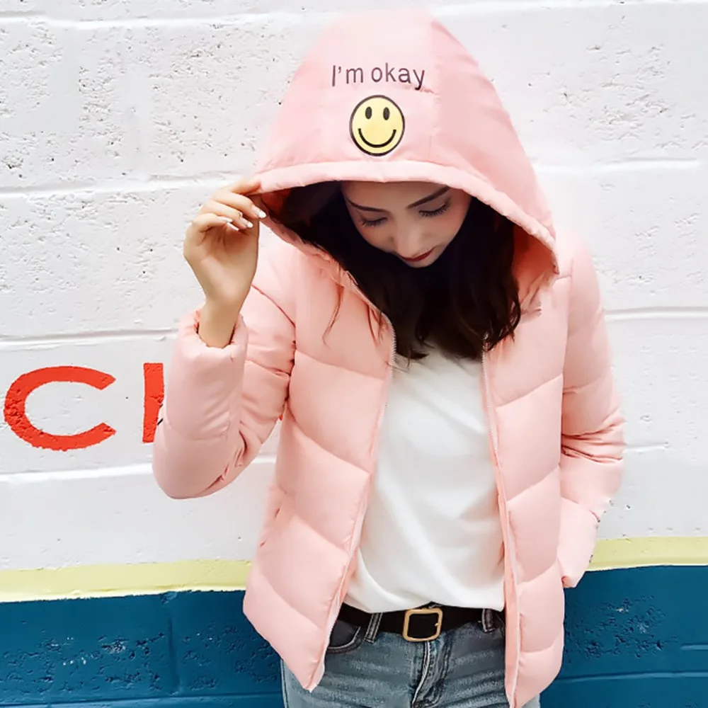 Pink Lovely Girls' Cotton Warm Coat Padded Autumn Winter Slim Hooded