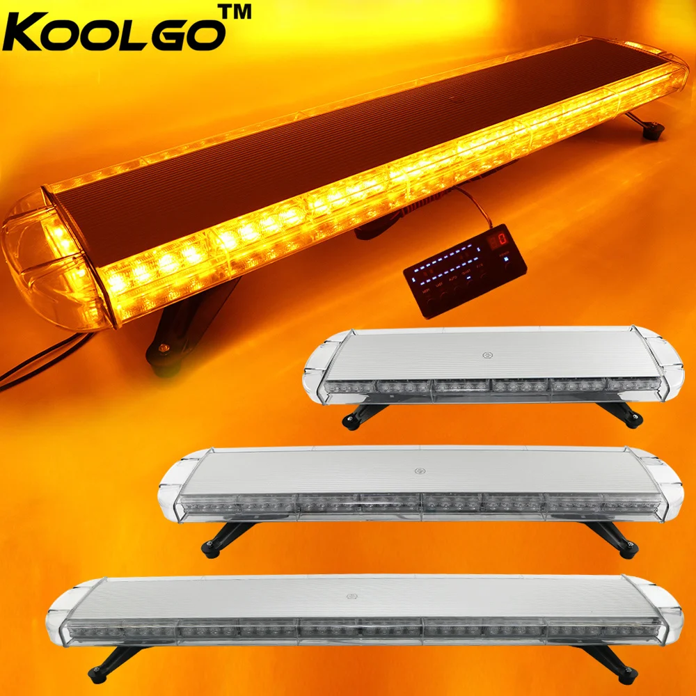 KOOLGO 30" to 63" LED Emergency Flash Strobe Warning Light Bar Car
