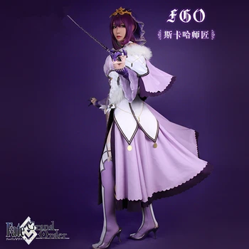 

[JUN. STOCK] 2018 Anime Fate Grand Order Scathach Purple Dress/Outfit Cosplay Costume For Women Halloween Carnival Free Shipping