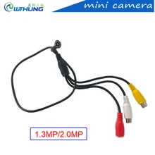 New 1.3MP/2.0MP 3.7mm lens super small color video camera with audio Line MIC HD Tiny Mini home Security CCTV Pin Hole Camera