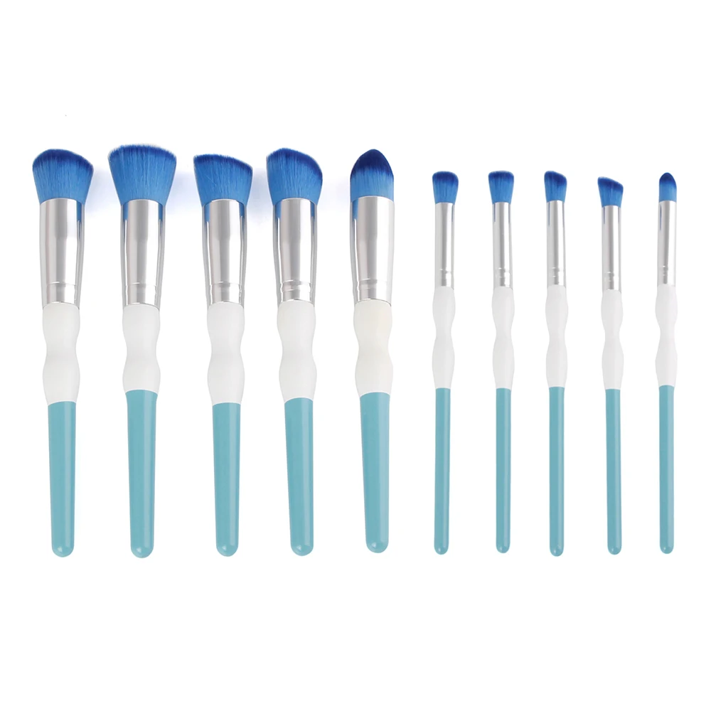 10Pcs Gourd Handle Makeup Brush Set Powder Blush Foundation Eye Shadow Brush Soft Hair Cosmetic Brushes For Flawless Makeup (2)