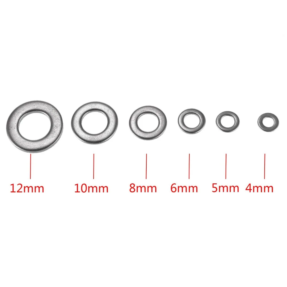 

HOT 790PCS 4/5/6/8/10/12MM Flat Washers AND Spring Washers Stainless Steel Assorted Washers Rust Resistant Fastener Hardware
