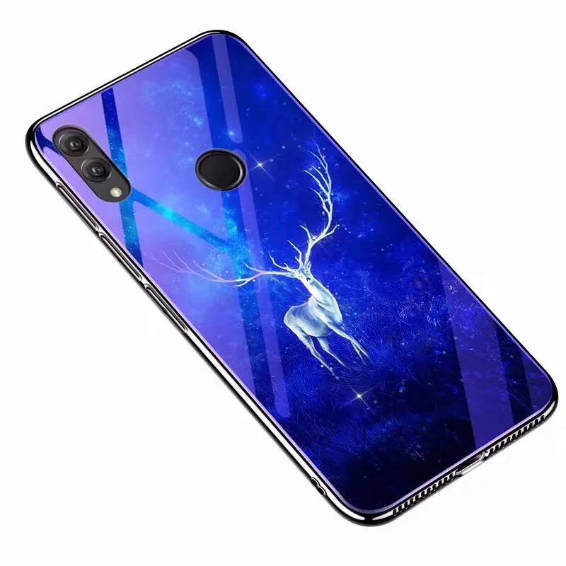 Чехол из закаленного стекла с цветами для Huawei Honor 8 8X V9 10 Y9 Y5 2018 Mate 20 Lite P20 P10 P9 2017 Nova 3