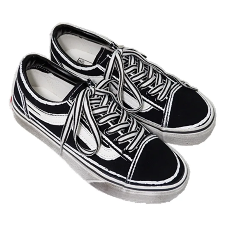 

Women's casual shoes Harajuku style Korean version of the wild retro canvas shoes breathable graffiti flat driving walking shoes