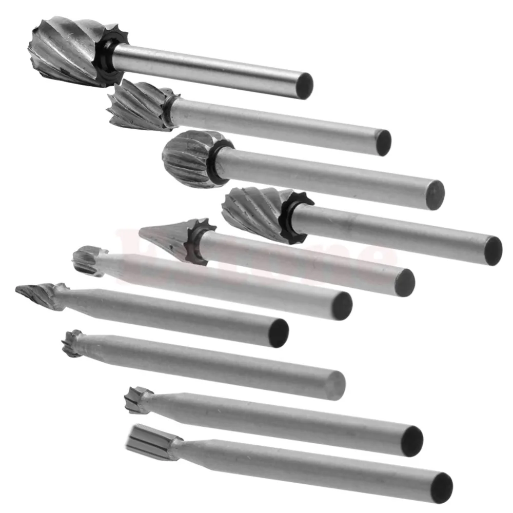 

10PC Rotary File Electric Grinding Polishing Head Engraving Cutter DIY Wood Tool C15