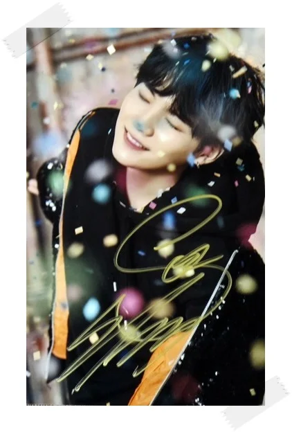 

Bangtan Boys SUGA autographed signed original photo You Never Walk Alone 4*6 inches korea freeshipping 02.2017