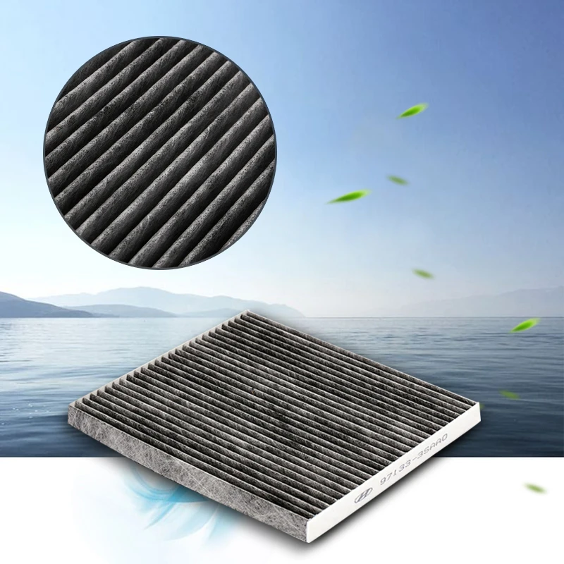 

For Hyundai 8 Generation Sonata KIA K5 1PC Activated Cabin Air Filter High Efficiency Air Cleaner 97133-3SAA0 OEM Mayitr
