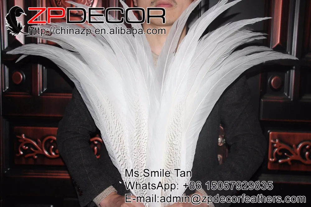 Розничная и оптовая продажа от ZPDECOR 29 30 дюймов (75 80 см) 20 шт./лот отбеленные белые