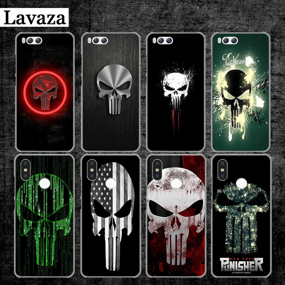 

Lavaza The Punisher skull Hard Case for Xiaomi MI 5 5S 6 8 9 SE Lite F1 A1 A2 5X 6X Mix 2S MAX 3