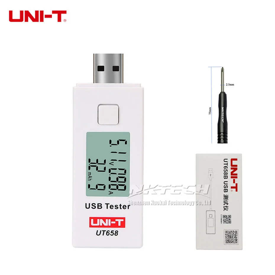 UNI-T UT658 UT658B USB Тестер Вольтметр Амперметр телефон планшет безопасность питания цифровой ЖК-дисплей Вольт-монитор измеритель тока Емкость 9 В 3A - Цвет: UT658 0-9999mAh