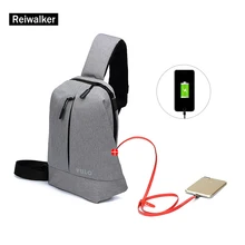 

YULO Men's Shoulder bags USB Charging Anti Theft Chest Bags Waterproof Short Trip Bags Chest Shoulder Messenger Bags