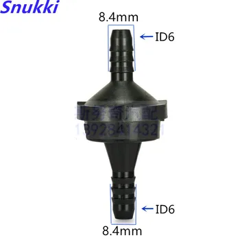 

ID6 black color plastic one-way valve non-return valve one way valve air pump vacuum check valve for car 1pcs