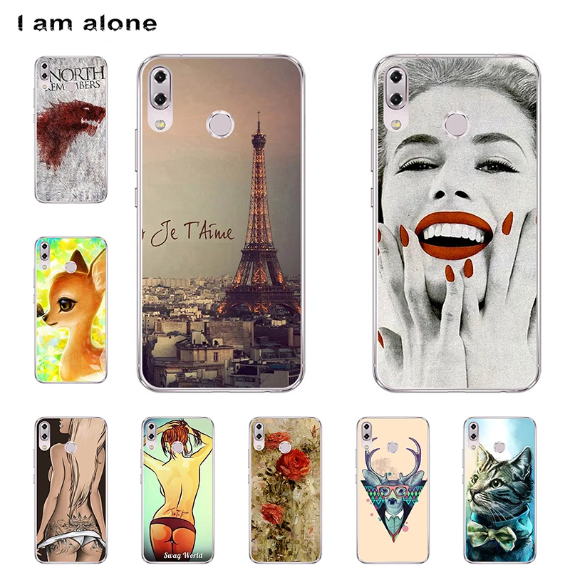 

I am alone Covers For Asus Zenfone 5Z ZS620KL 6.2inch Cellphone Solf TPU Colorful Back Fashion Shell For Zenfone 5 ZE620KL Phone