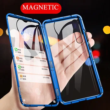 

360 Magnetic Adsorption Metal Case for Xiaomi mi 9 Transparent Shockproof Tempered Glass Cover for Xiaomi mi 9 se mi 9t Case