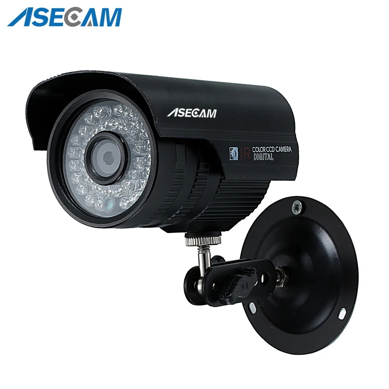 Asecam Новая sony CCD 960 H Effio 1200TVL CCTV Черная пуля Аналоговое наблюдение уличная Водонепроницаемая 36led инфракрасная камера наблюдения