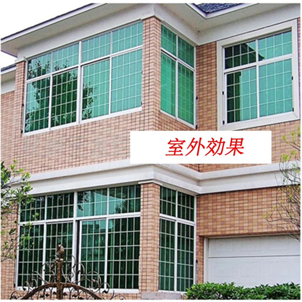 SUNICE window tint film Sun Heat Control Solar Windows Films Reflective Glass Silver Green home decals Office Building Stikcers