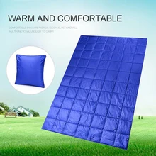 Outdoor Travel Adult Down Sleeping Bag Ultra-Light Folding Into A Pillow Camping Warm Portable Envelope Spring Autumn Sleep Bag ultra light multifuntion portable spring winter warm polar fleece sleeping bag outdoor camping travel hiking sleeping bag 5color