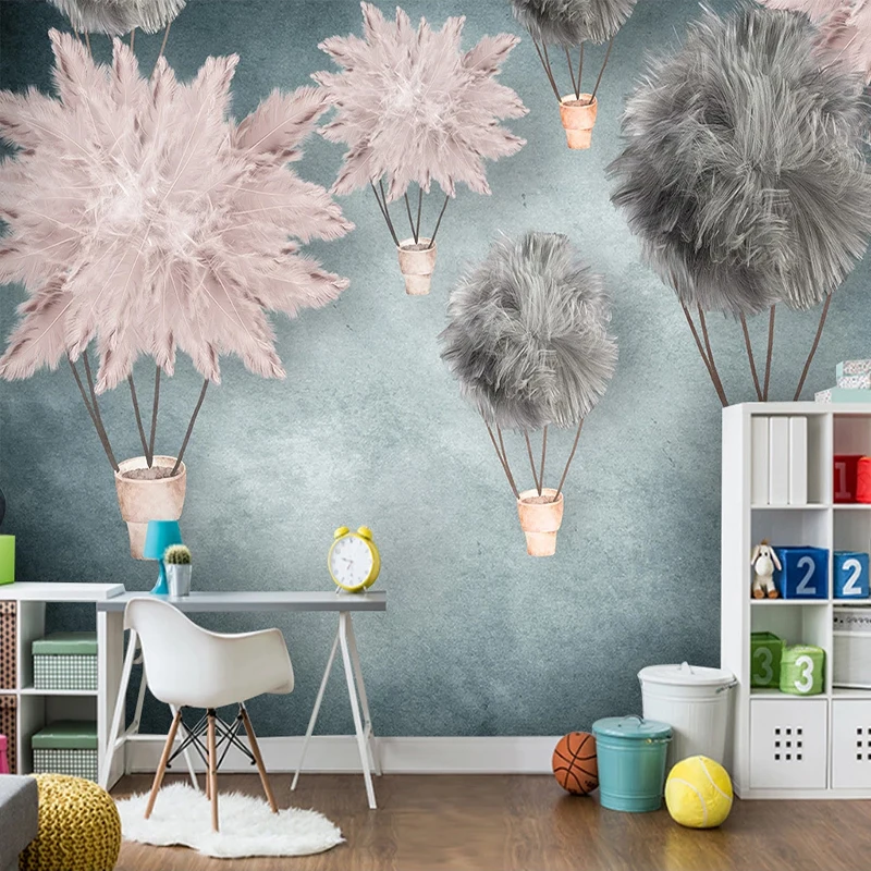 Пользовательские Настенные обои для стен скандинавские ручная роспись цветы 3D гостиная детская комната Девушки спальня обои фрески