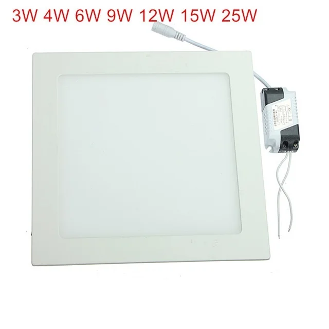 

Dimmable LED Ceiling Downlight 3W 4W 6W 9W 12W 15W 25W recessed led panel light with driver AC85-265V Warm White/Cold White