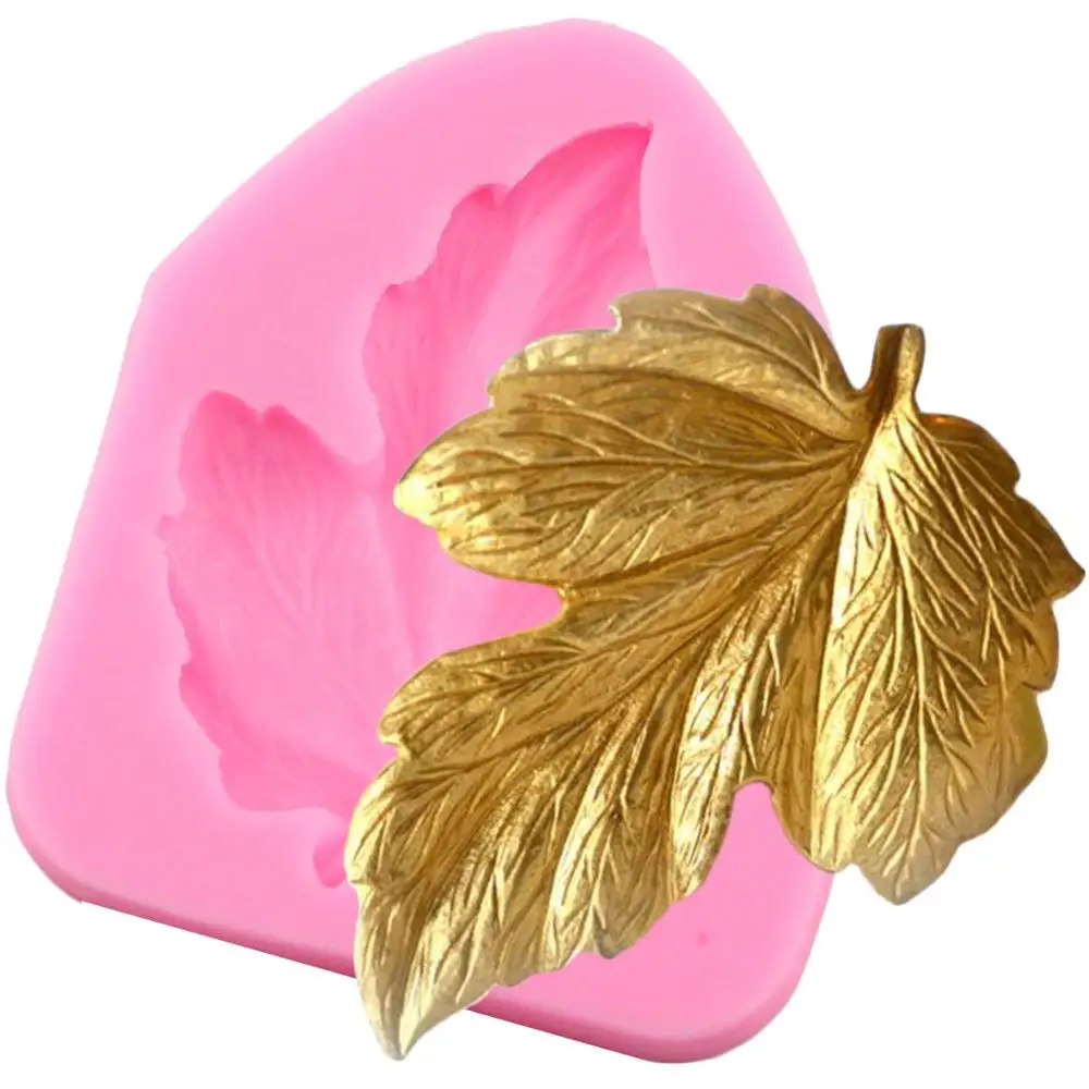 

Leaves Shaped 3D Reverse Sugar Molding Fondant Cake Silicone Mold For Fimo Polymer Clay Molds Decoration Tools