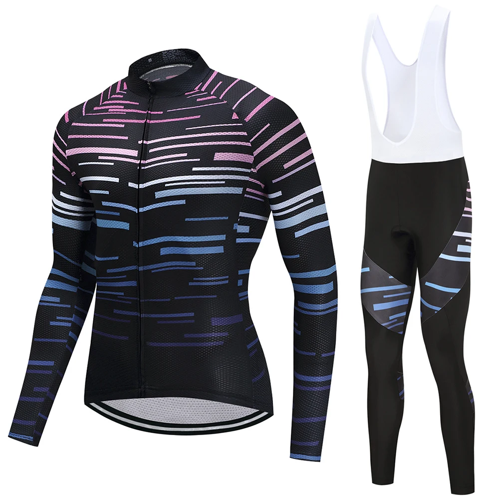 

Men's Cycling Jersey Set Mountain Bike Long Sleeve Bike Clothing Wear Maillot Ropa Ciclismo Sportswear with GEL PAD