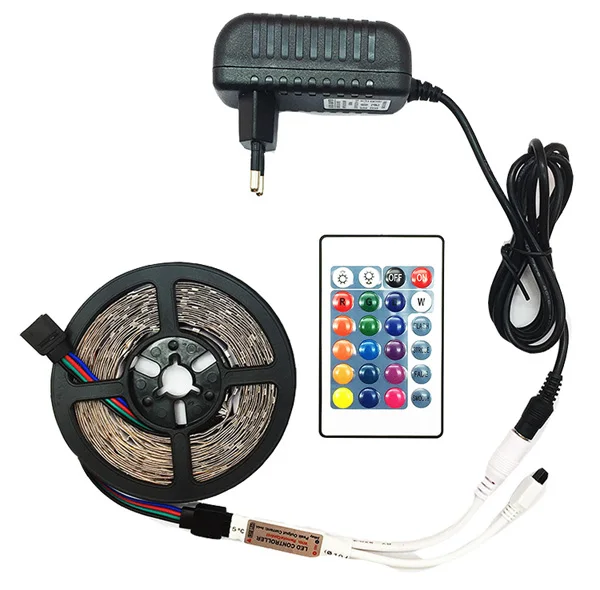 5 meter 300Leds Non-waterproof RGB Led Strip Light 2835 DC12V 60LedsM Flexible Lighting String Ribbon Tape Lamp Home Decoration (4)(2)